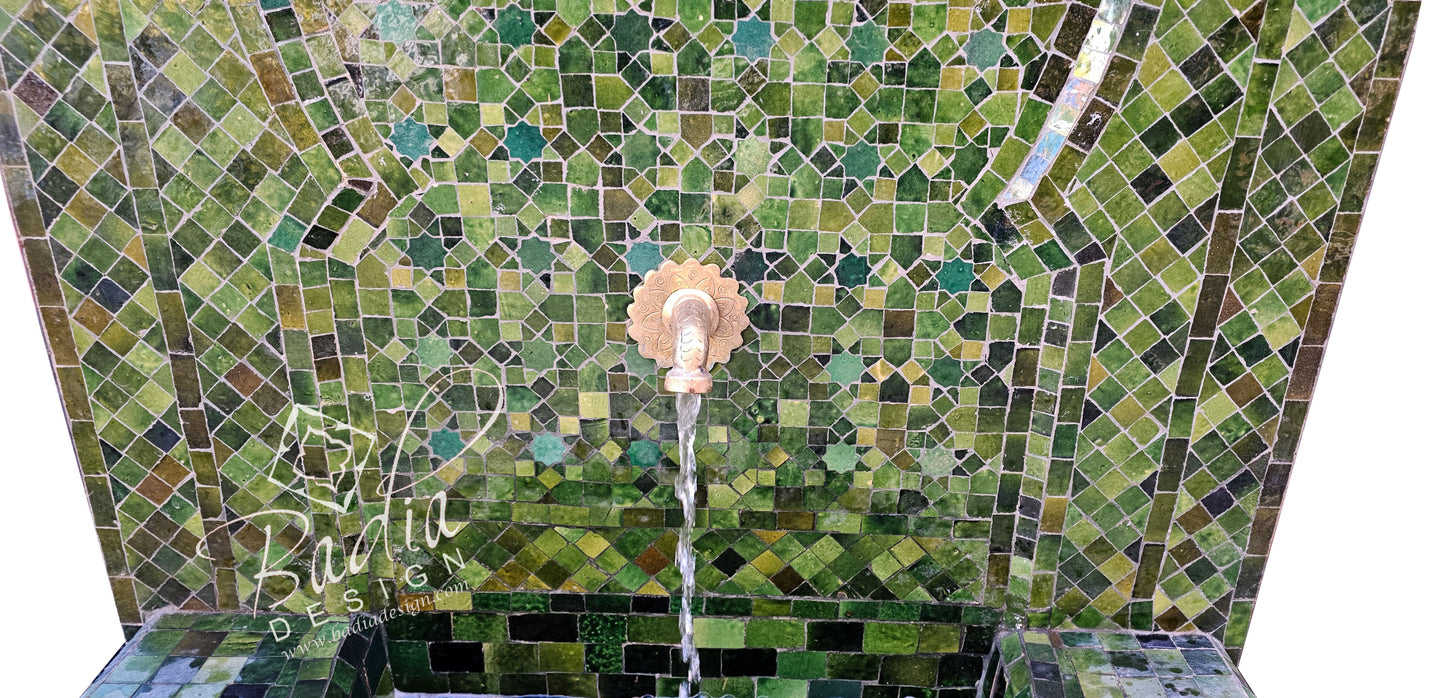 Large Muti-Shade Green Water Fountain