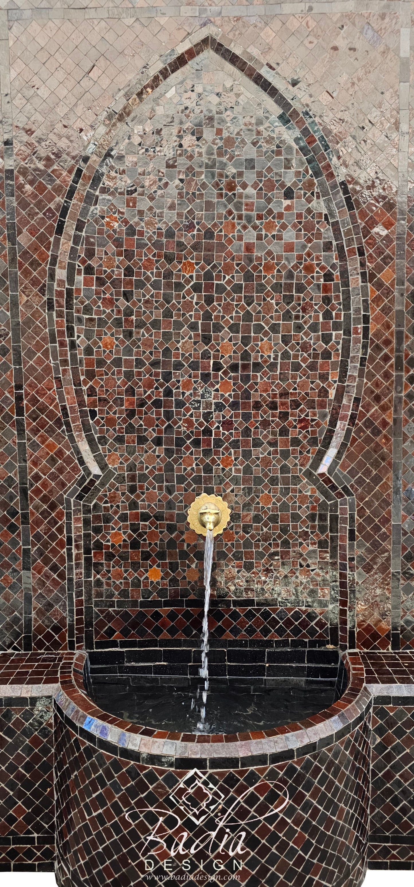 Large Reddish Brown Water Fountain