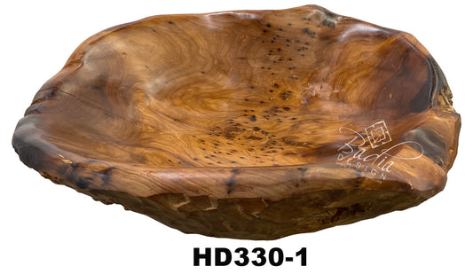 Large Ornate Thuya Wood Bowls