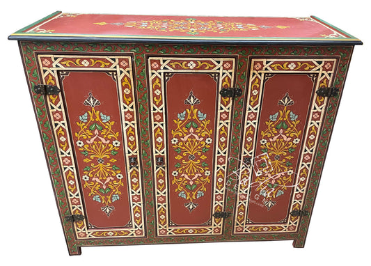 Moroccan Hand Painted Storage Cabinet