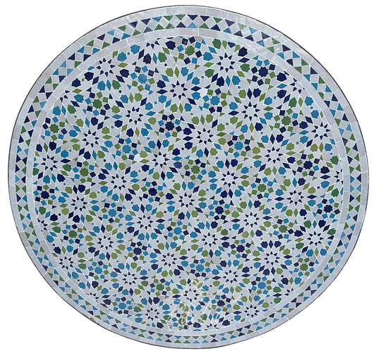 Round Moroccan Mosaic Tile Table Top
