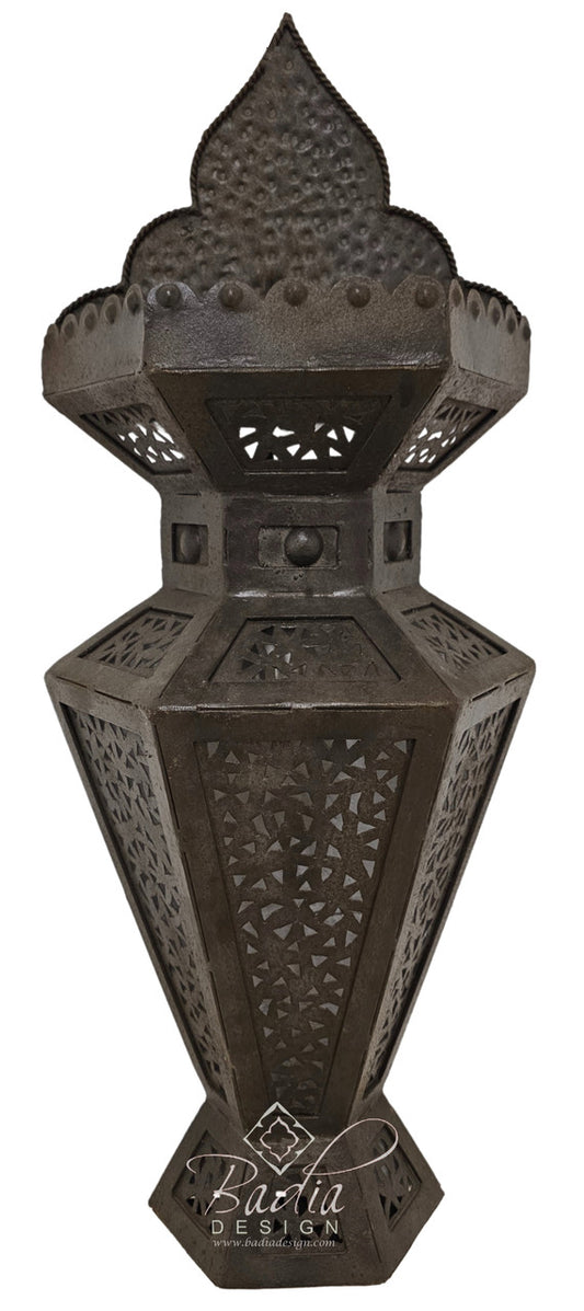 Large Vintage Rustic Iron Wall Sconce