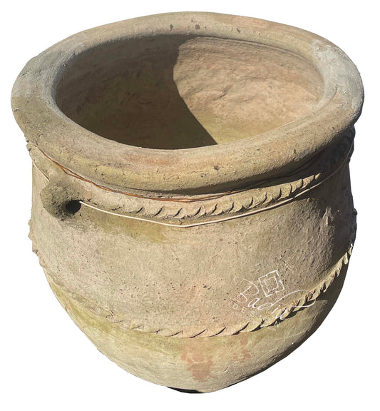 Large Vintage Moroccan Clay Planter