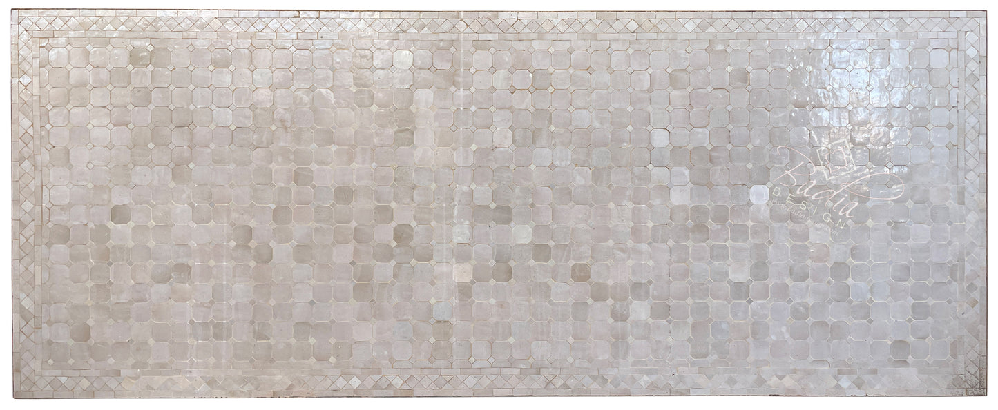 Large Beige Rectangular Shaped Tile Table Top