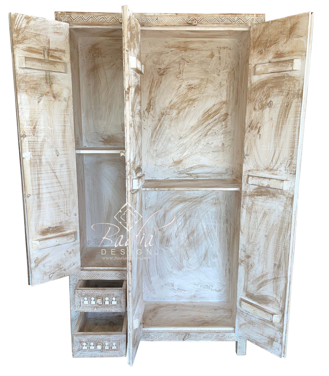 Large Upright Vintage Wooden Cabinet