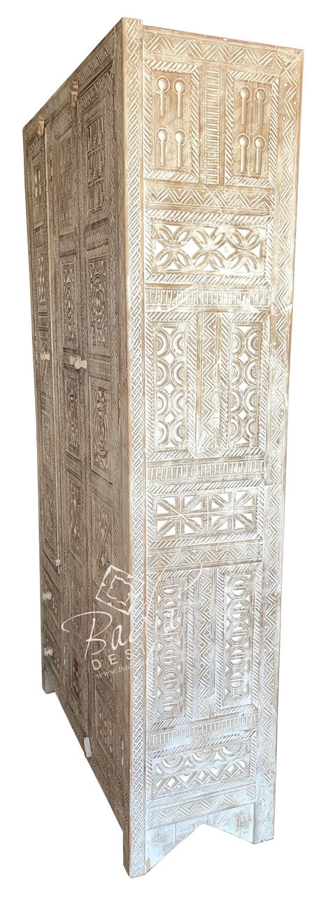 Large Upright Vintage Wooden Cabinet