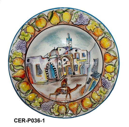 Large Hand Painted Ceramic Bowl
