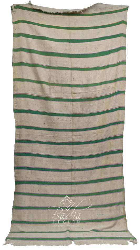 Moroccan Beige and Green Cactus Silk Rug