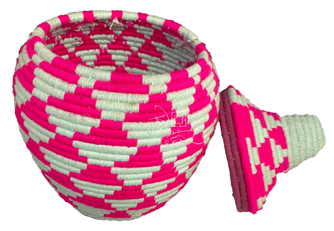Handwoven Berber Baskets with Bright Colors