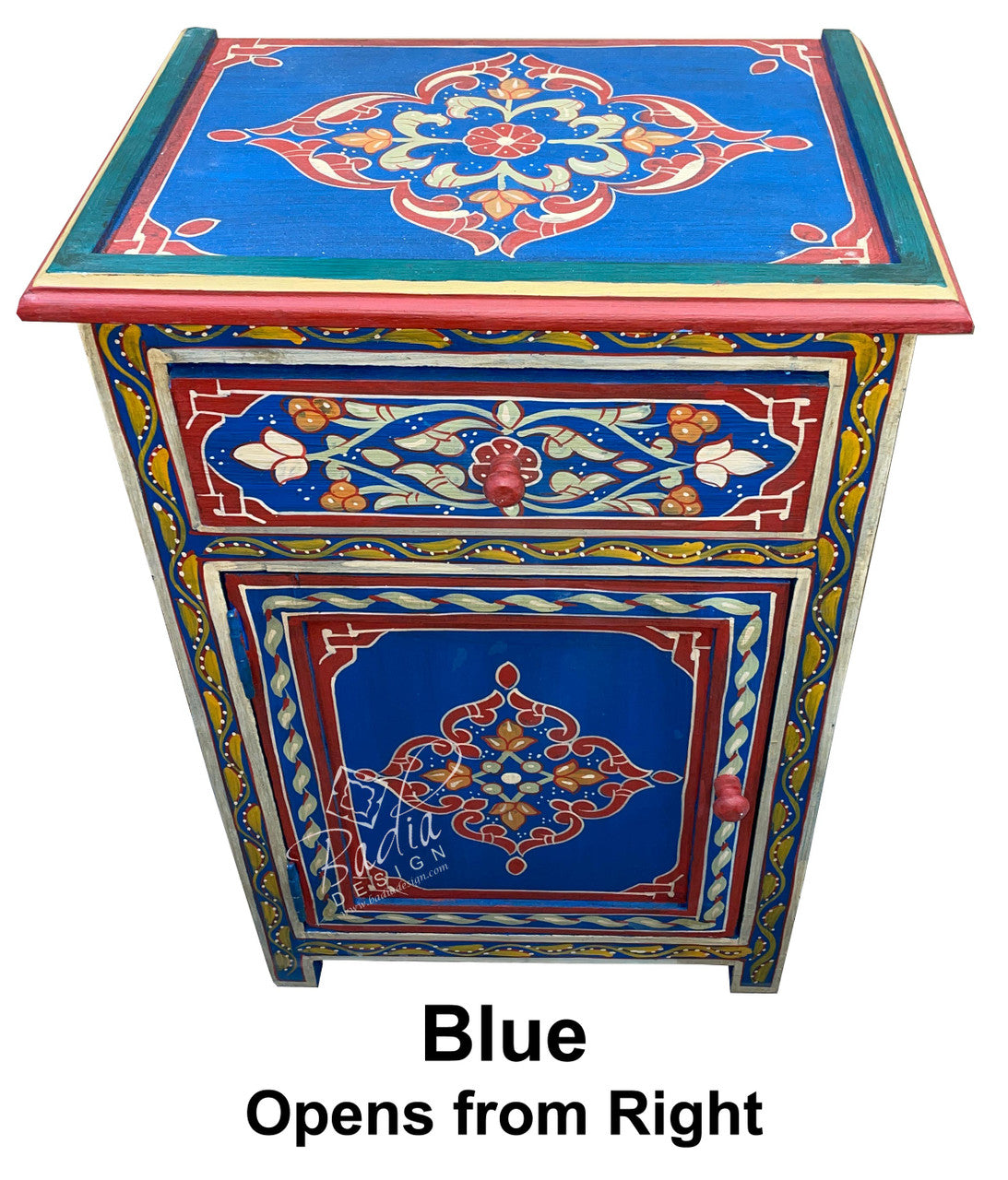 Hand Painted Multi-Color Nightstand