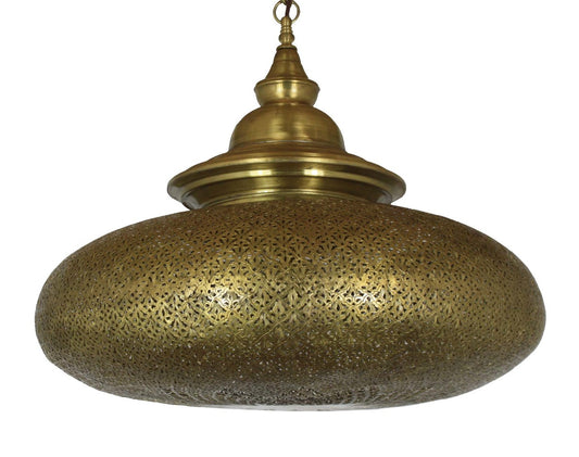 Round Moroccan Brass Chandelier