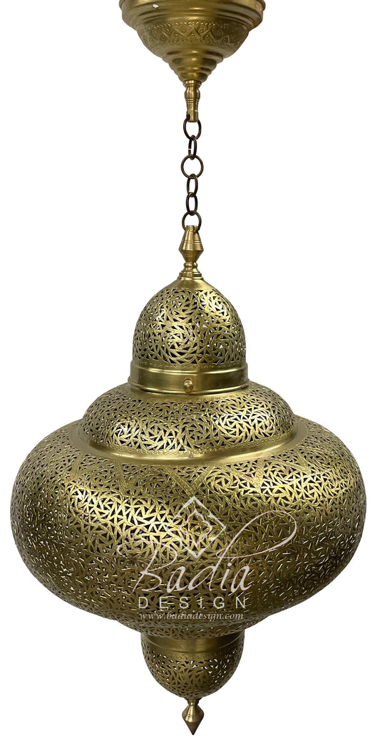 Brass Chandelier with Intricate Patterns
