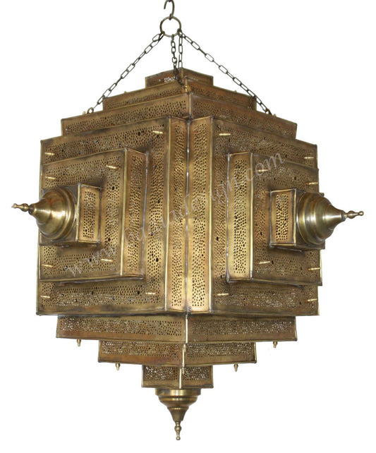 Brass Layered Square Shaped Lantern
