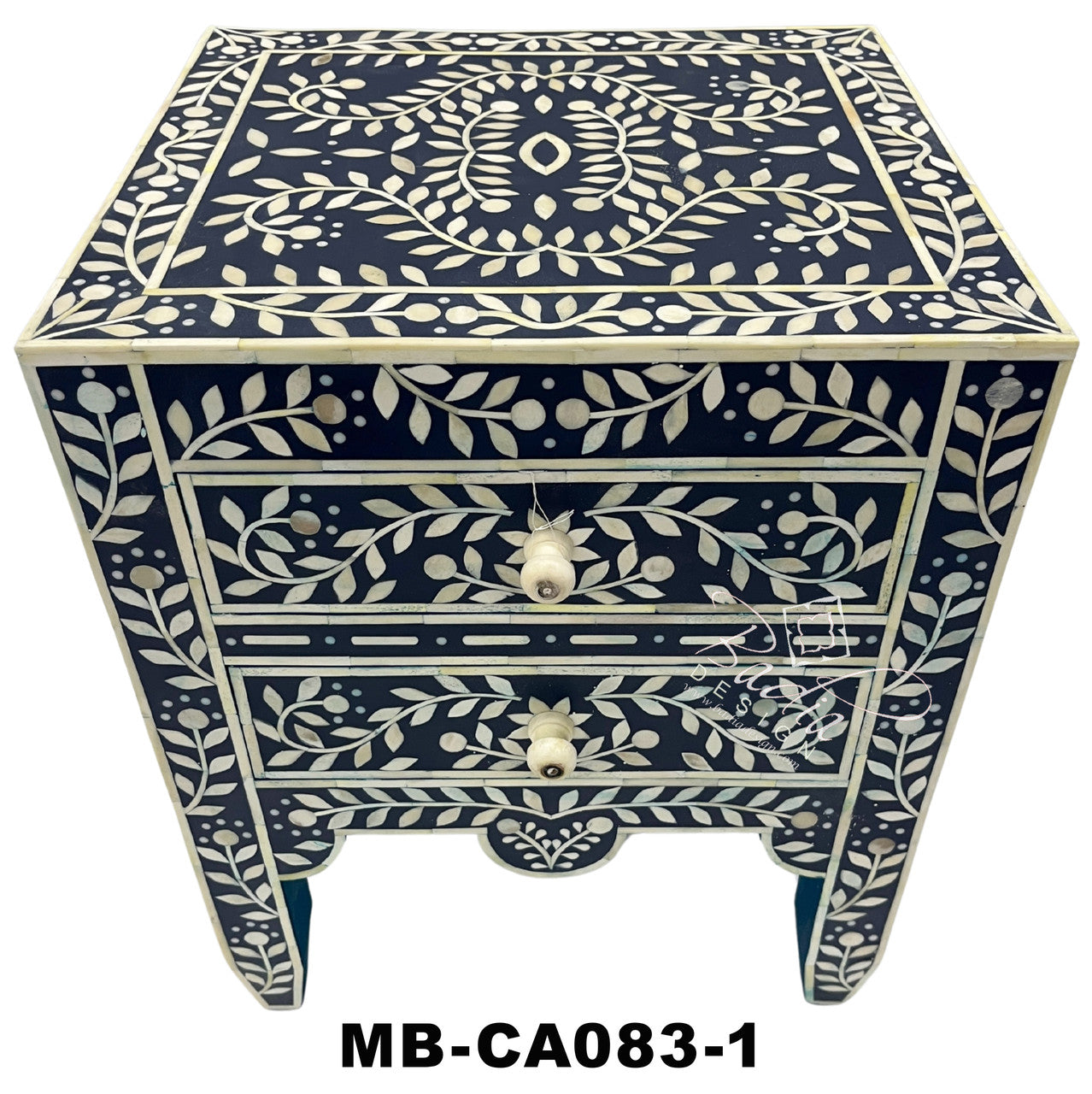 Handcrafted Moroccan Camel Bone Nightstand