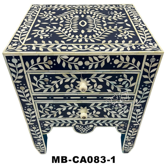 Handcrafted Moroccan Camel Bone Nightstand