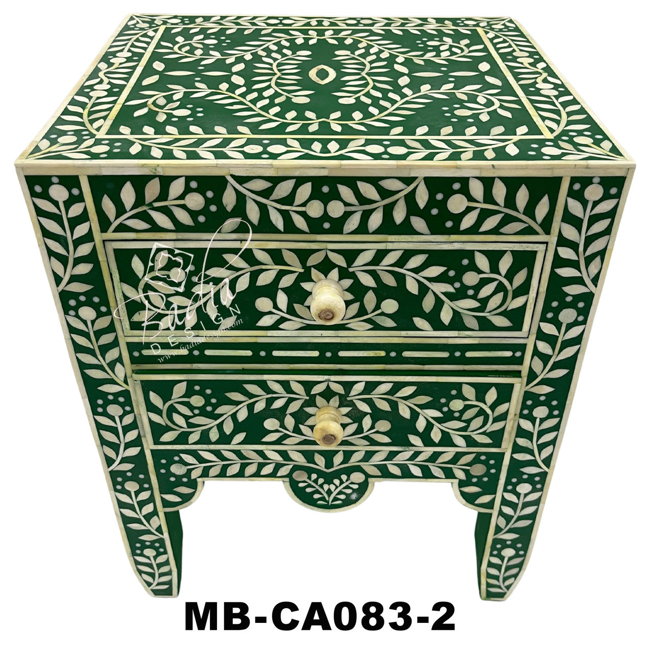 Handcrafted Moroccan Camel Bone Nightstand