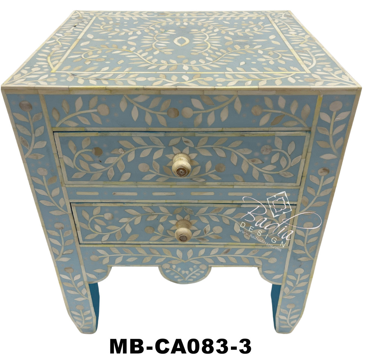 Handcrafted Moroccan Camel Bone Nightstand