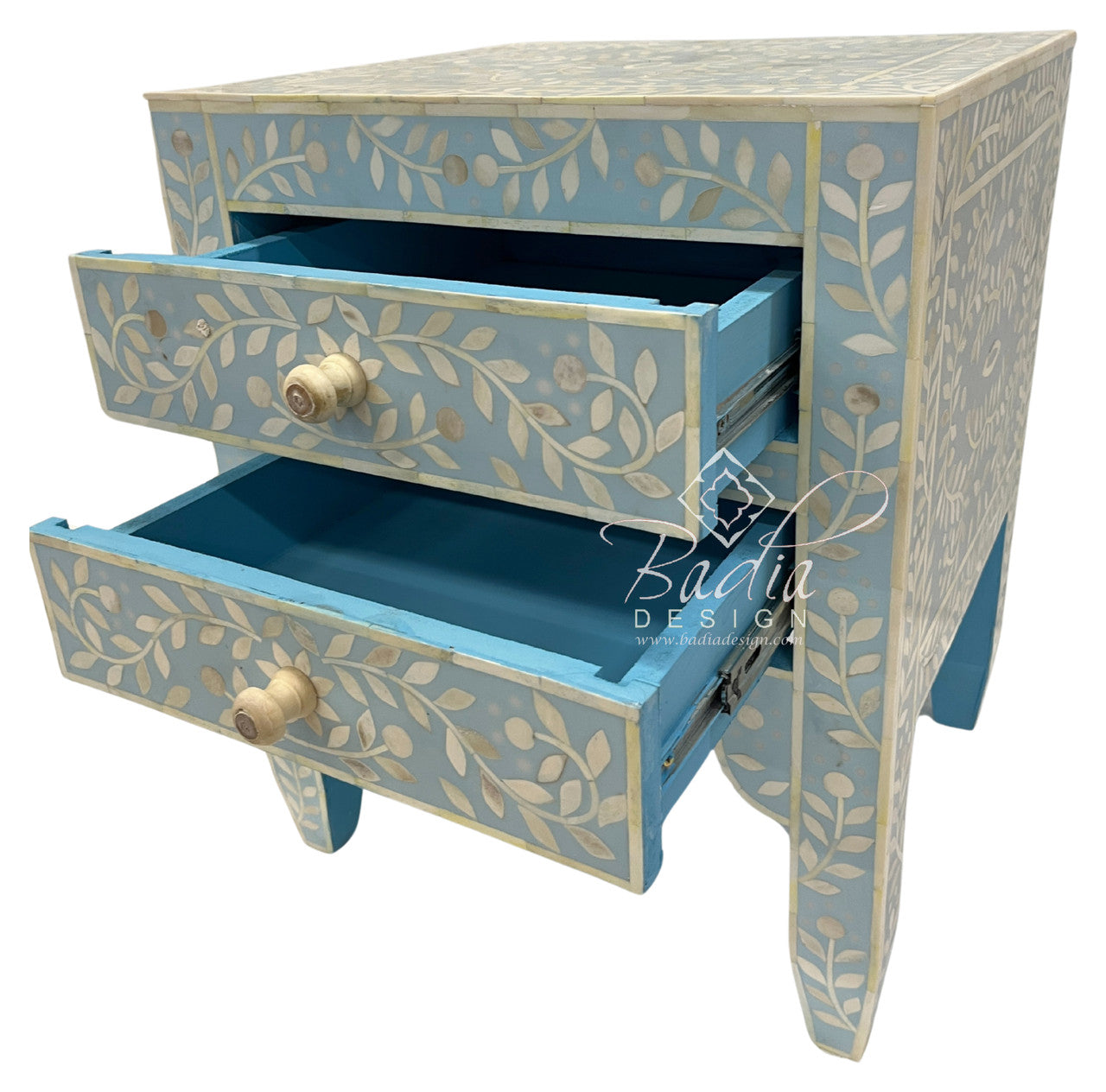 Handcrafted Moroccan Camel Bone Nightstand