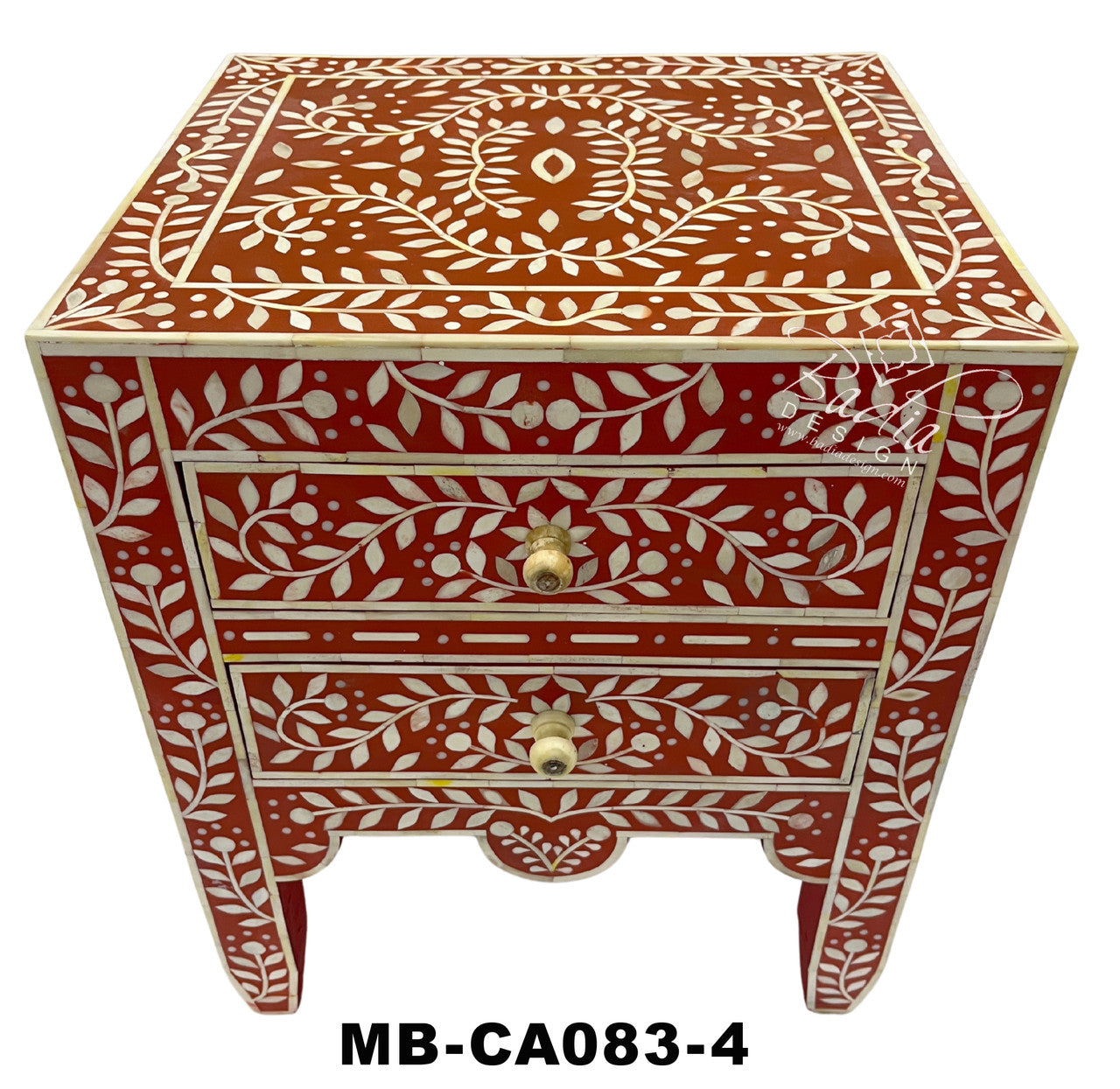 Handcrafted Moroccan Camel Bone Nightstand