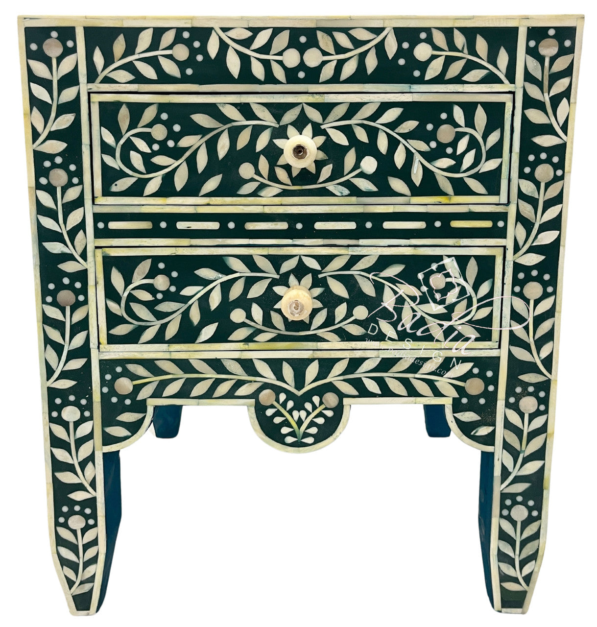 Handcrafted Moroccan Camel Bone Nightstand