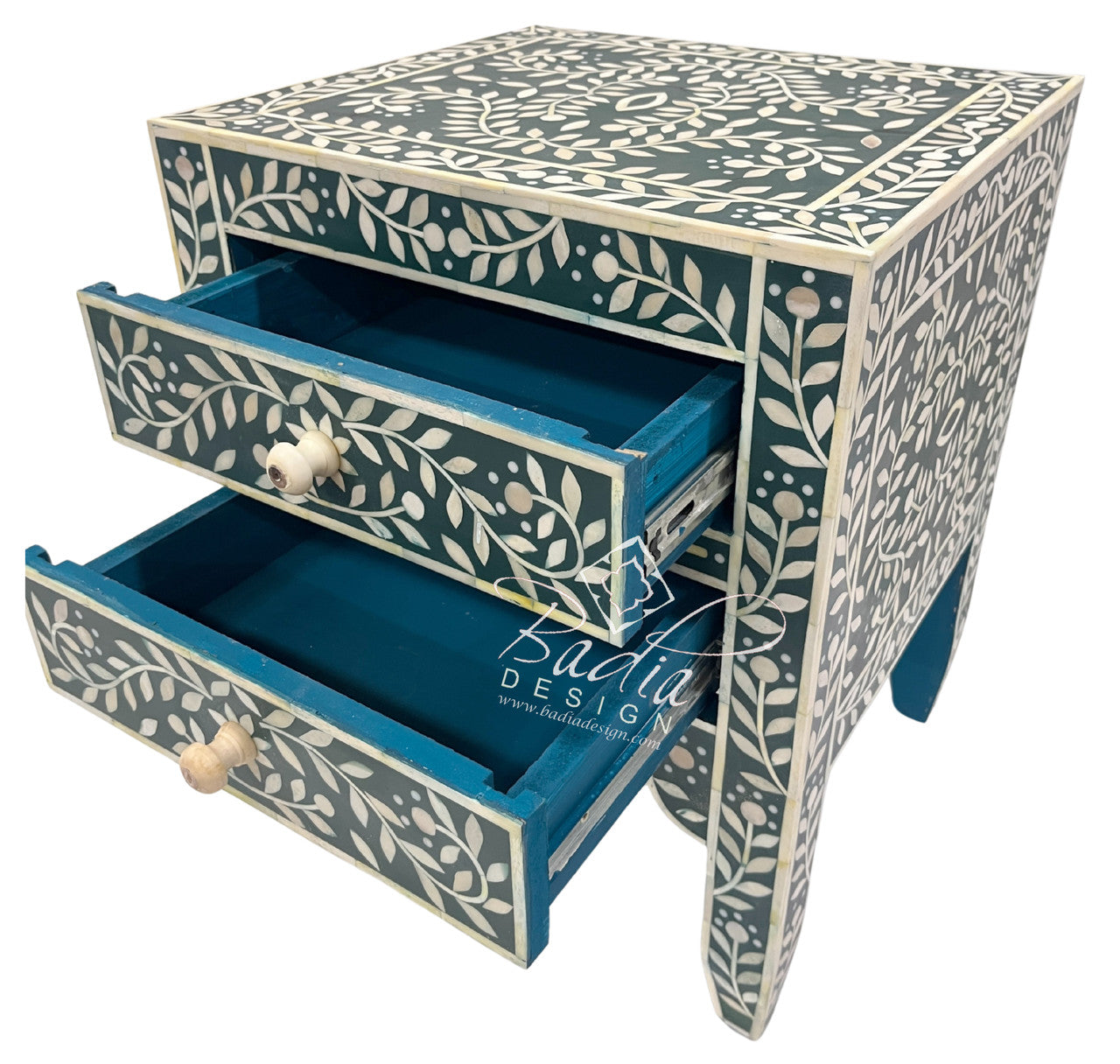 Handcrafted Moroccan Camel Bone Nightstand