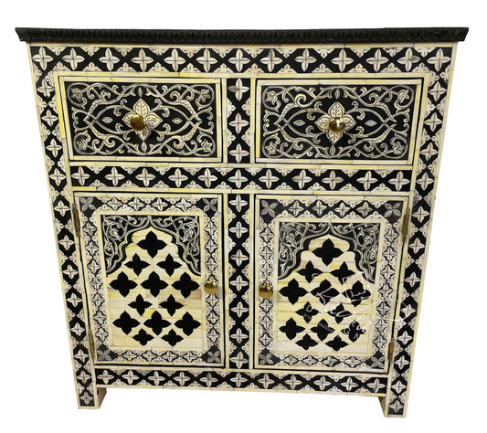 Moroccan Camel Bone Storage Cabinet