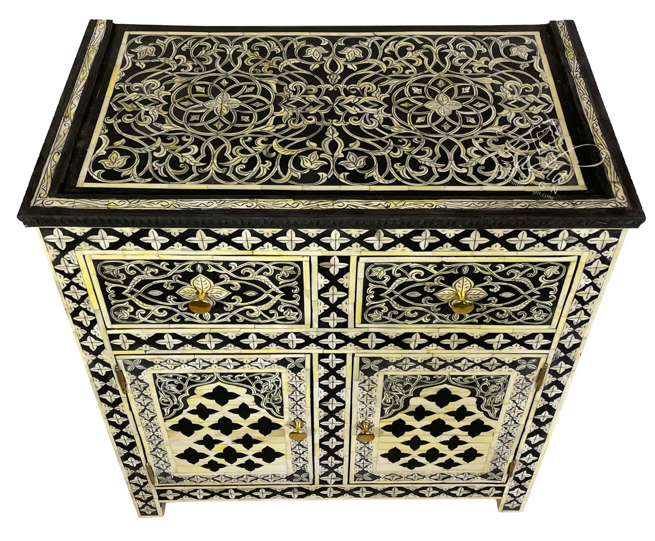 Moroccan Camel Bone Storage Cabinet