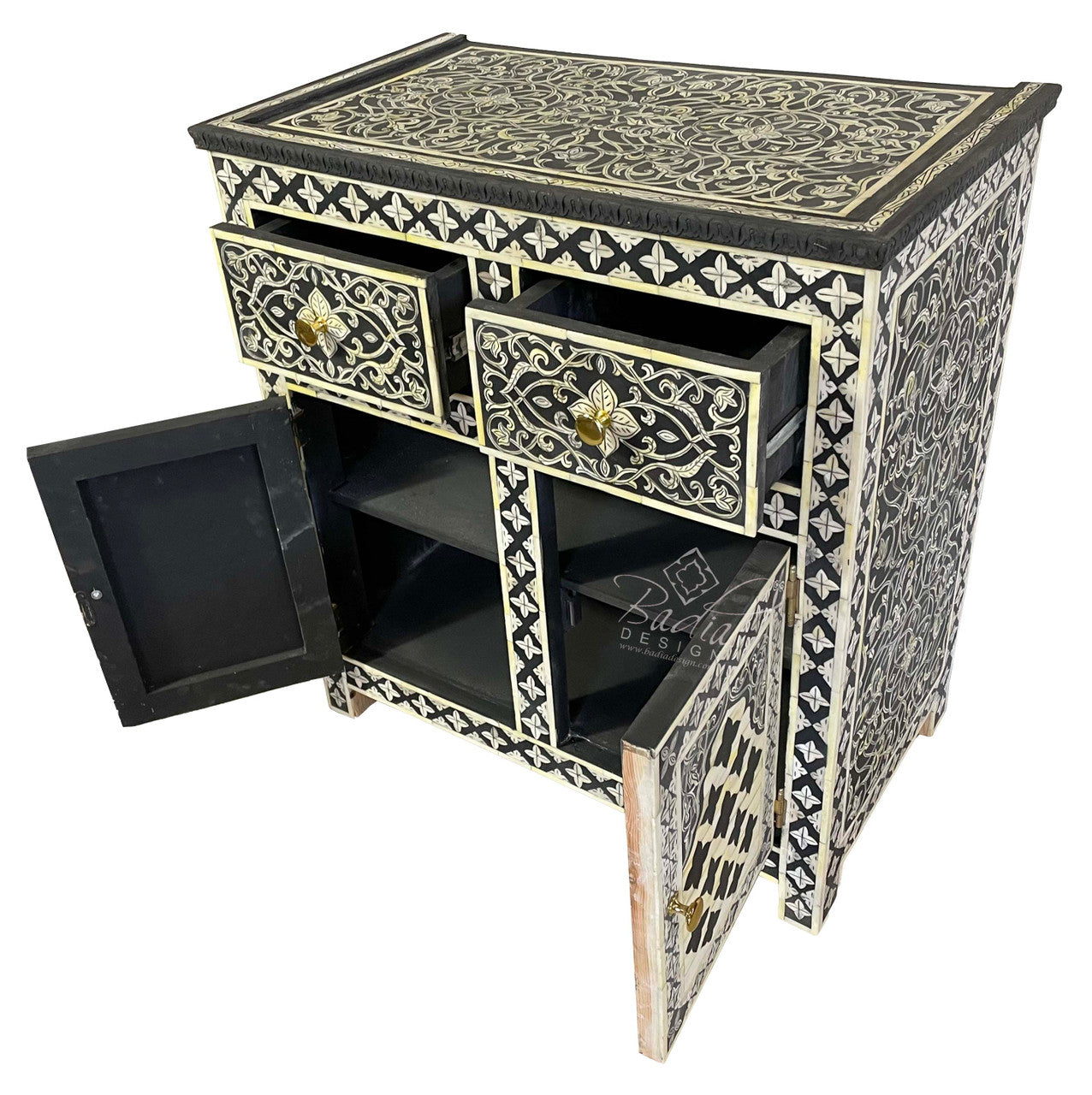 Moroccan Camel Bone Storage Cabinet