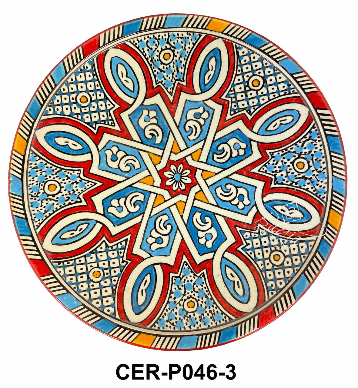 Hand Painted Multi-Color Ceramic Plates