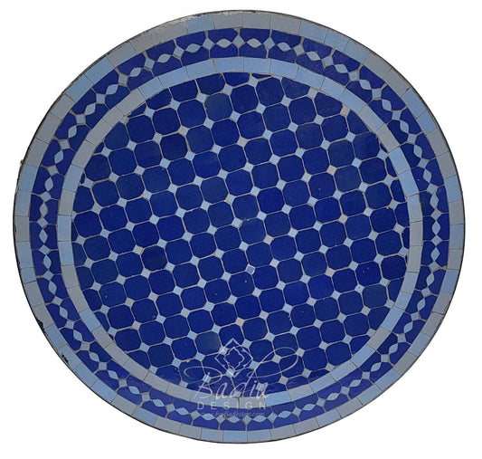 Intricately Designed Round Tile Table Top