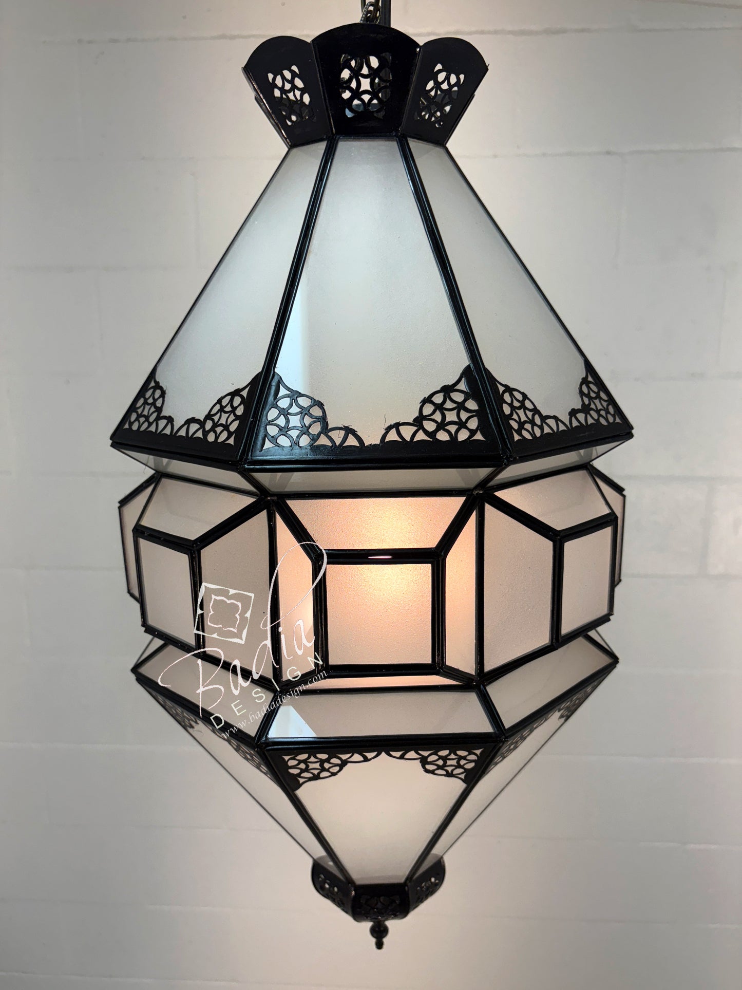 Moroccan Cubism Glass Ceiling Lanterns
