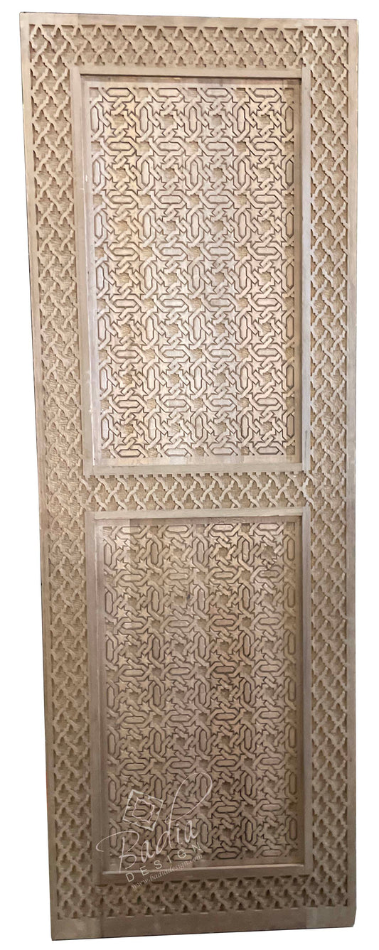 Moroccan Designed Hand Carved Wooden Door - CWD037