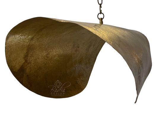 Flat Brass Open Light Fixture