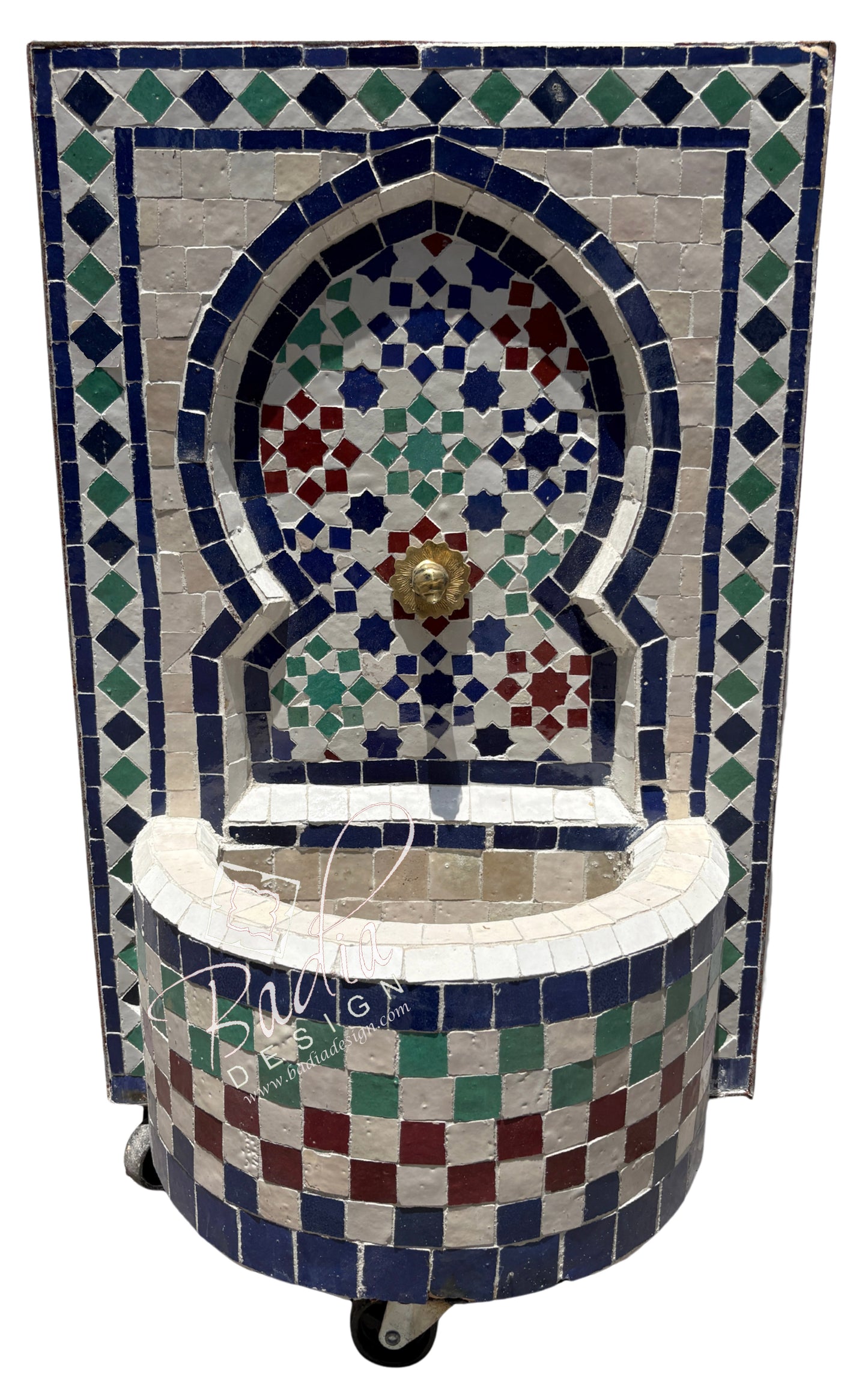 Small Multi-Color Tile Water Fountain