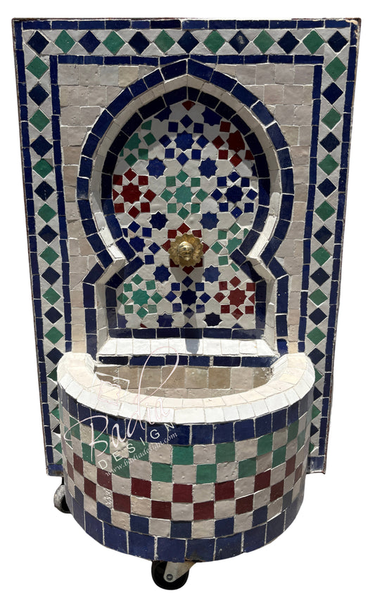 Small Multi-Color Tile Water Fountain