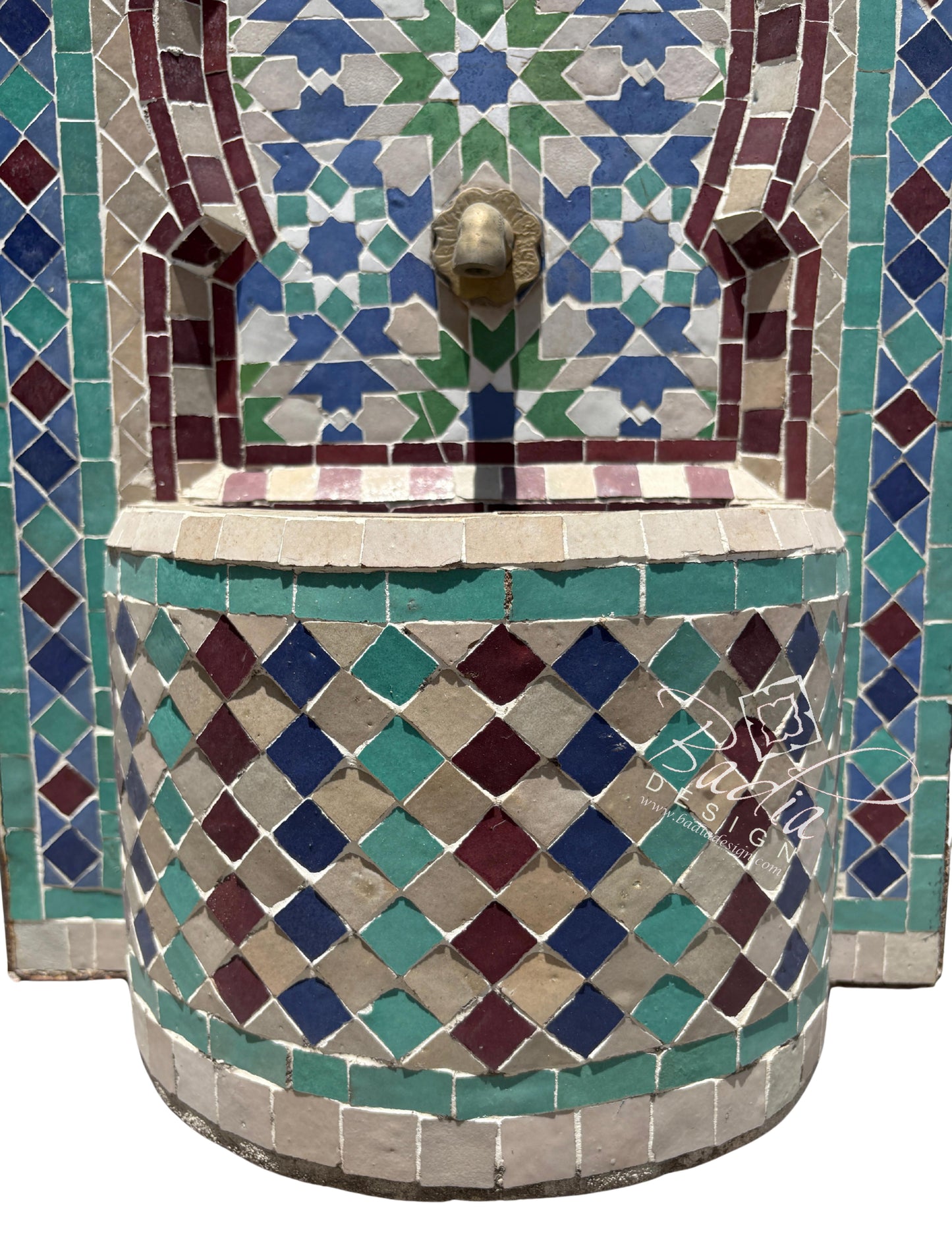 Small Multi-Color Tile Water Fountain