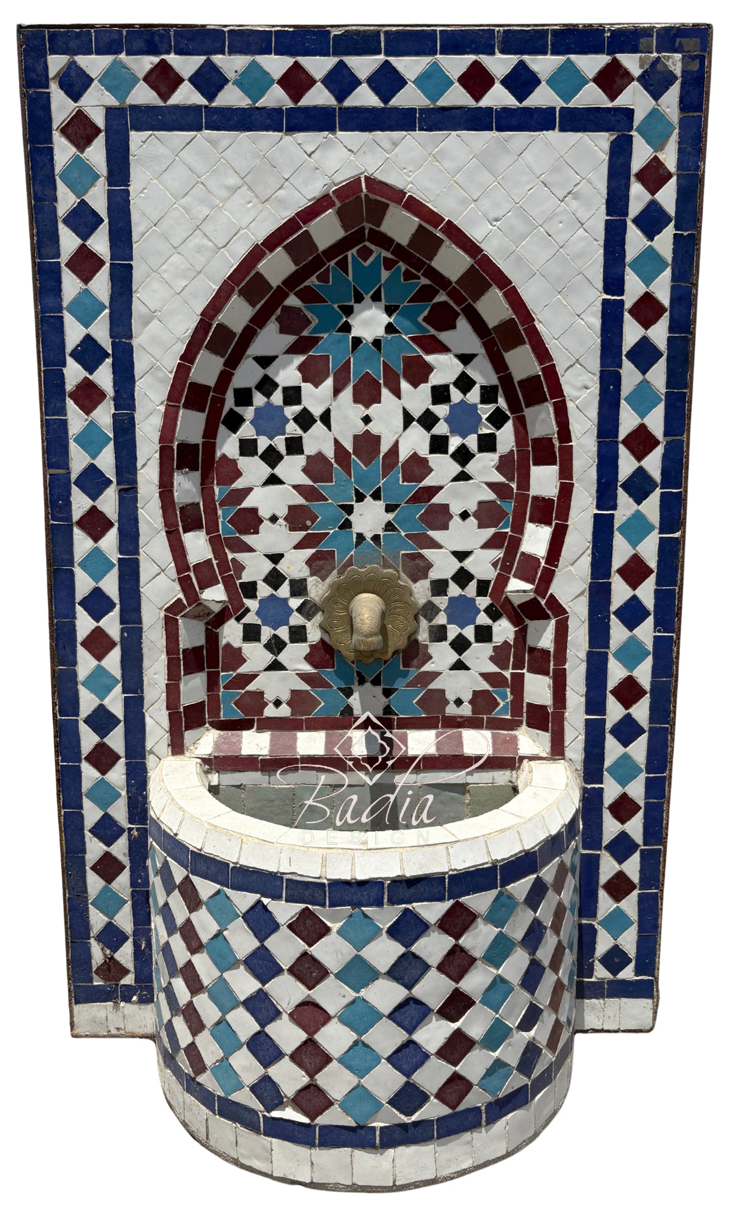 Small Multi-Color Tile Water Fountain