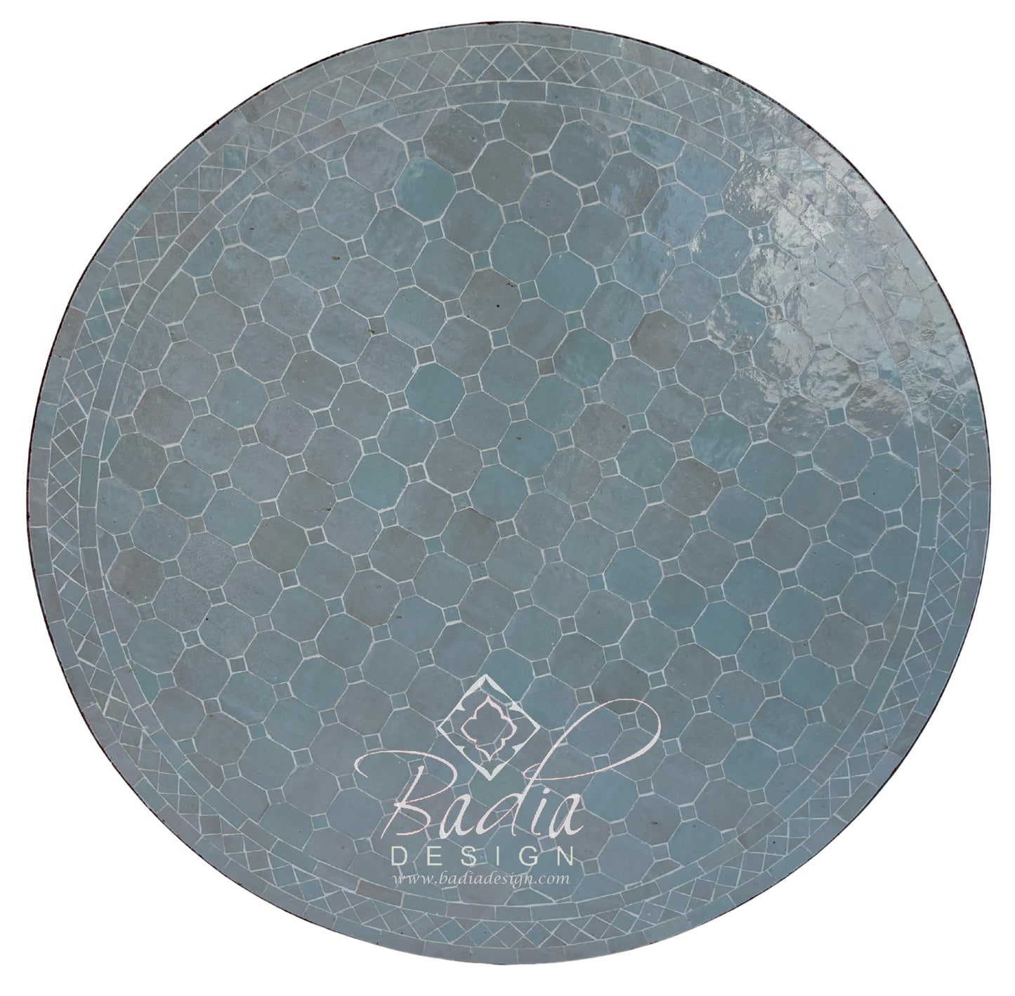 36 Inch Gray Tile Table Top