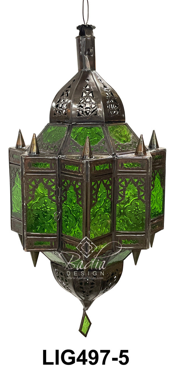 Multi-Color Hanging Glass Lanterns