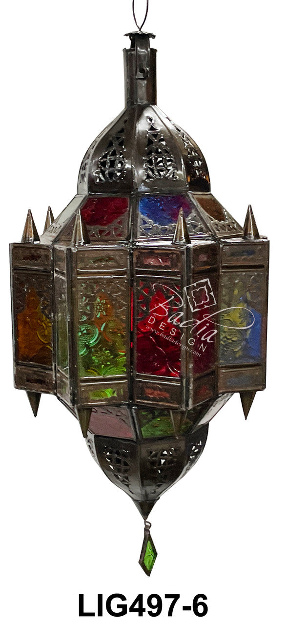 Multi-Color Hanging Glass Lanterns