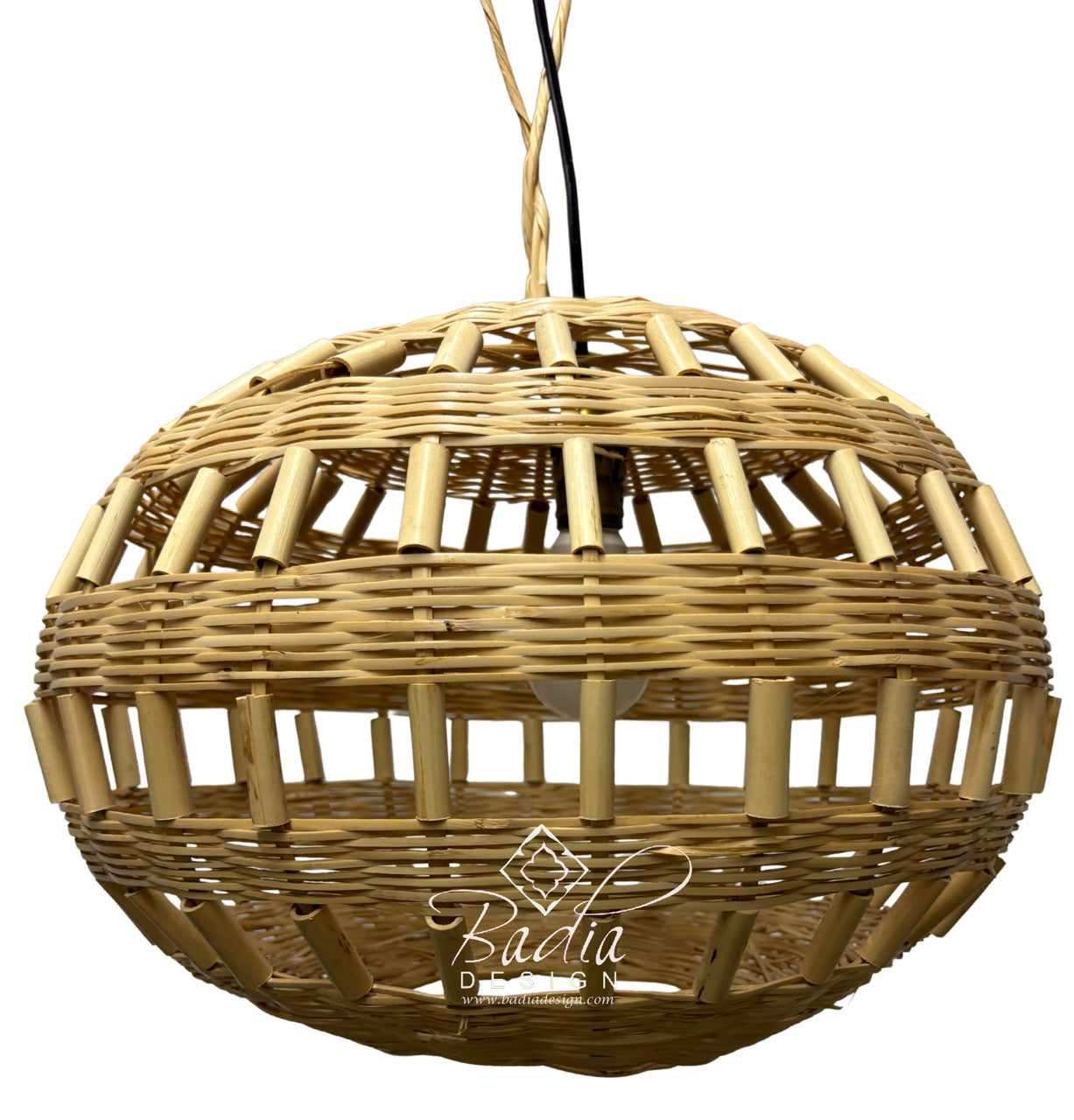 Handwoven Globe Shaped Raffia Lantern