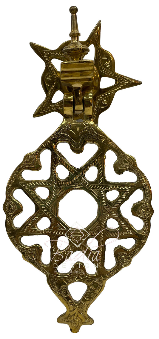 Hand Carved Brass Door Knocker - HD318