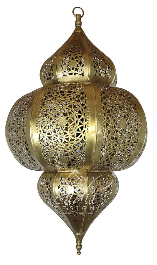 Intricately Designed Hanging Gold Color Lantern