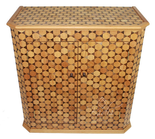 Hand Carved Cedar Wood Cabinet