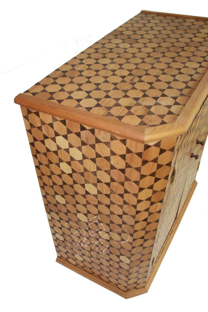 Hand Carved Cedar Wood Cabinet