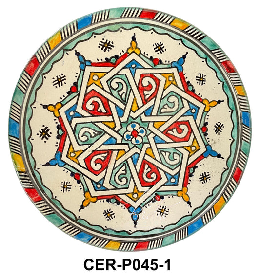 Hand Painted Multi-Color Ceramic Plates