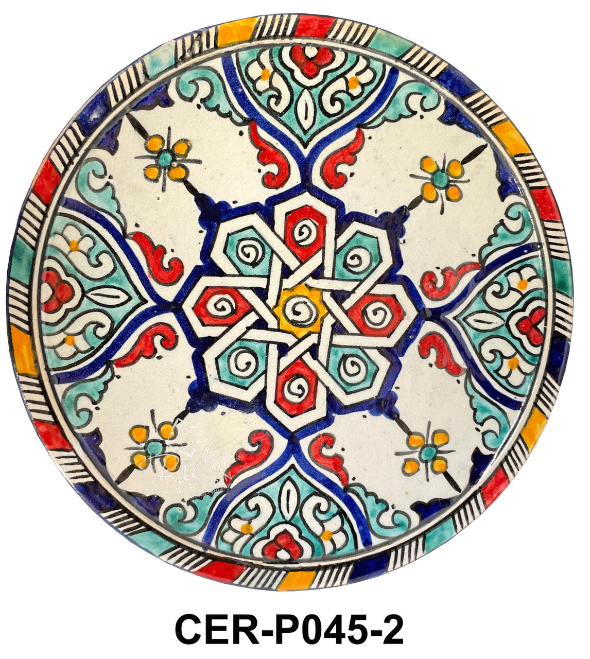 Hand Painted Multi-Color Ceramic Plates