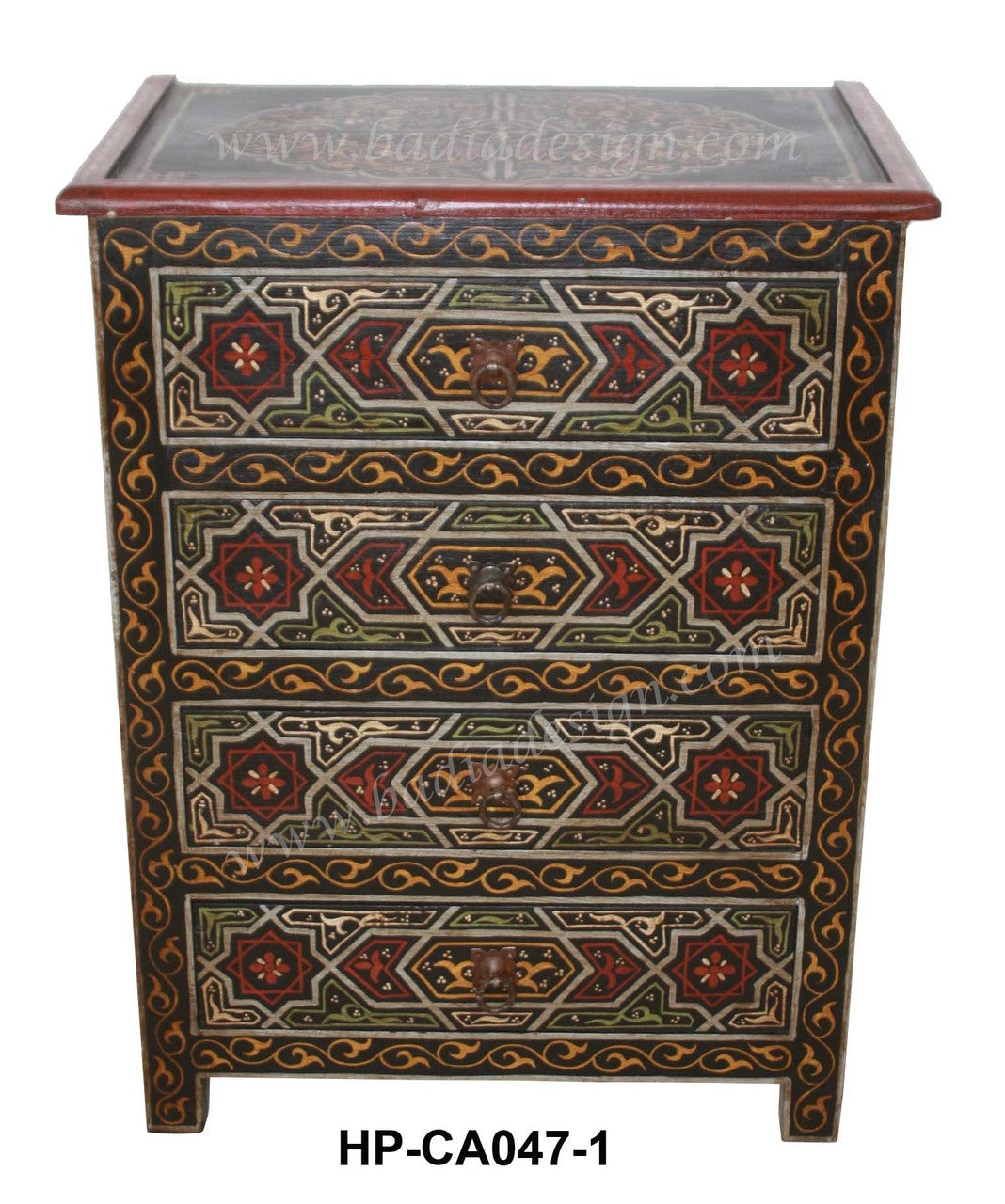Moroccan Hand Painted Nightstand