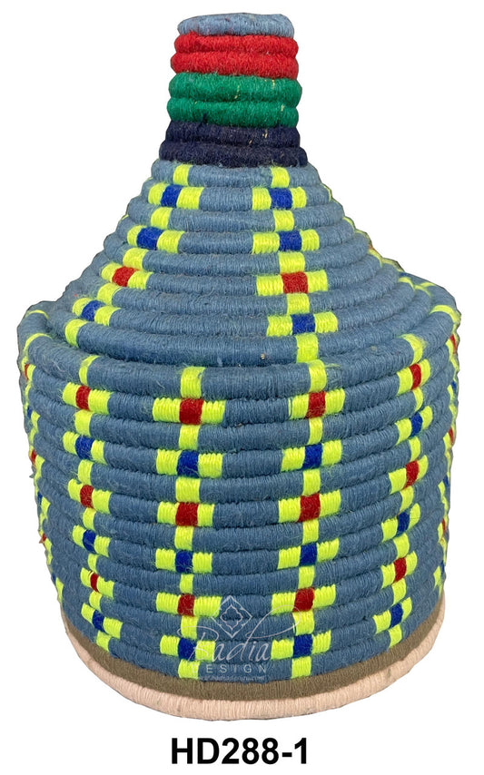 Handwoven Berber Baskets with Bright Colors