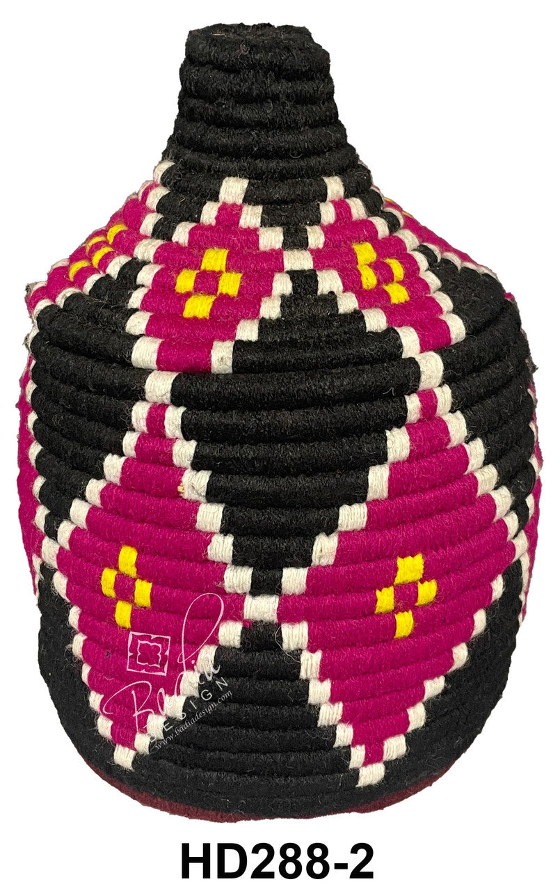 Handwoven Berber Baskets with Bright Colors